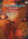Titel: "Lives of Eminent Sorcerers" von Ed Halter. Illustration eines Menschen und einer Blume in warmen Rot- und Orangetönen.