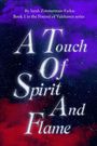 Titel: "A Touch Of Spirit And Flame". Oben violette und unten rote Wolken vor sternenklarem Nachthimmel.