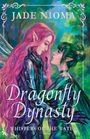 "Jade Nioma", "Dragonfly Dynasty", "Whispers of the Water". Zwei elfenhafte Wesen in bunter, fantastischer Umgebung.