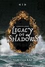 Oben steht "I", darunter "A Siren's Lament", dann "Legacy of Shadows" in großer Schrift, unten "Tabitha Rae". Wellen umrahmen ein goldes Ornament.