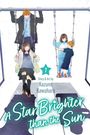 Text: "A Star Brighter than the Sun. Story & Art by Kazune Kawahara." Darstellung einer Schaukel-Szene mit drei Personen.