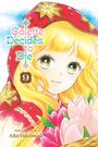 „Colette Decides to Die“, Band 9. Illustration eines Mädchens mit Blumenstrauß, blondes Haar, bunter Kopftuch.