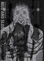 Titel: "Mud and Sludge". Dorohedoro Illustrations. Stilisiertes Bild einer Person mit Gasmaske und Stacheln.