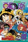 One Piece, ELBAPH, Volume 113. Bunte Manga-Cover-Illustration mit verschiedenen Charakteren in dynamischen Posen.