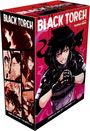 "BLACK TORCH", "TSUYOSHI TAKAKI", "COMPLETE BOX SET • VOLUMES 1–5". Manga-Box mit dynamischen Figuren und kräftigen Farben.