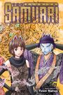 "The Elusive Samurai" oben, "24", "Story and Art by Yusei Matsui" unten. Zwei Figuren in bunten Kleidern vor flammenartigem Hintergrund.