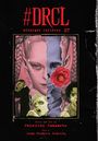 #DRCL midnight children 07. Kollage aus Gesichtern, Blumen und Skelett, in düsterem, surrealem Stil.