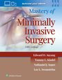 „Activate your eBook“. „Mastery of Minimally Invasive Surgery, Fifth Edition“. Autoren: Edward D. Auyang, Tammy L. Kindel, Nathaniel J. Soper, Lee L. Swanström. Illustration: Chirurgische Instrumente mit einem farbigen Hintergrund. Wolters Kluwer Logo.