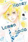 „Honey Lemon Soda“, Illustration eines jungen Mannes mit gelbem Haar, Zitronenscheiben im Hintergrund.