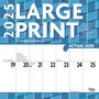 Browntrout: Large Print 2025 12 X 24 Inch Monthly Square Wall Calendar Matte Paper Plastic-Free, KAL