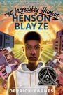 „The Incredibly Human: Henson Blayze“ und „Derrick Barnes“. Illustration von einem Jungen vor einem Sonnenaufgang.