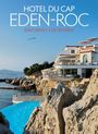 "Hotel du Cap Eden-Roc Savoring the Riviera." Ein elegantes Gebäude auf einem Felsen mit Meerblick und Pool.