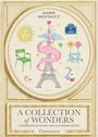 "A COLLECTION of WONDERS" steht oben. Darunter ist der Eiffelturm mit rosa Band, umgeben von Symbolen und Zeichnungen.