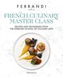 Text: "FRENCH CULINARY MASTER CLASS" und "Flammarion". Teller mit Gourmet-Gericht aus Fleisch, Gemüse und Pilzen.