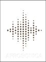 Text "AFROSONICA" unten. Darstellung eines Schallsignals aus braunen Punkten, symmetrisch angeordnet.