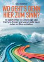 Der Text zeigt den Titel "Wo geht's denn hier zum Sinn?" und beschreibt bunte Pfeile in einer Meereswelle.