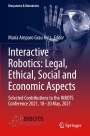 : Interactive Robotics: Legal, Ethical, Social and Economic Aspects, Buch