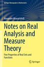 Alexander Kharazishvili: Notes on Real Analysis and Measure Theory, Buch