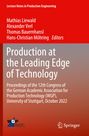 : Production at the Leading Edge of Technology, Buch