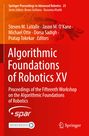 : Algorithmic Foundations of Robotics XV, Buch