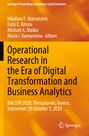 : Operational Research in the Era of Digital Transformation and Business Analytics, Buch