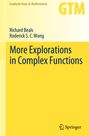 Roderick S. C. Wong: More Explorations in Complex Functions, Buch