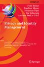 : Privacy and Identity Management, Buch