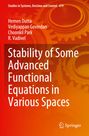 Hemen Dutta: Stability of Some Advanced Functional Equations in Various Spaces, Buch