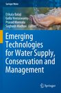 : Emerging Technologies for Water Supply, Conservation and Management, Buch