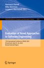 : Evaluation of Novel Approaches to Software Engineering, Buch