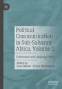 „Political Communication in Sub-Saharan Africa, Volume II“. Blau-grauer Hintergrund, schlichtes Design.