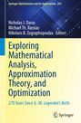 : Exploring Mathematical Analysis, Approximation Theory, and Optimization, Buch