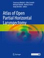 Titel: "Atlas of Open Partial Horizontal Laryngectomy". Namen der Herausgeber: Francesco Mattioli, Erika Crosetti, u.a. Farbige, abstrakte Illustration oben.