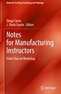 : Notes for Manufacturing Instructors, Buch