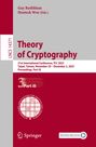 : Theory of Cryptography, Buch