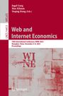 : Web and Internet Economics, Buch