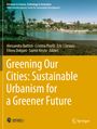 Titel: Greening Our Cities: Sustainable Urbanism for a Greener Future. Oben Teich mit Palmen.