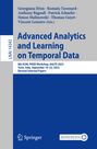 : Advanced Analytics and Learning on Temporal Data, Buch