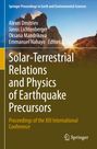 : Solar-Terrestrial Relations and Physics of Earthquake Precursors, Buch