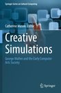 "Creative Simulations" von Catherine Mason. Im Hintergrund eine Hand, die auf virtuelle Quadrate zeigt.