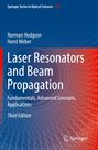 "Laser Resonators and Beam Propagation", Norman Hodgson, Horst Weber, Springer, mit blau-rotem geometrischem Muster.