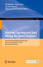 : Machine Learning and Data Mining for Sports Analytics, Buch