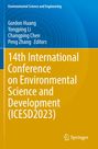 Titel: 14th International Conference on Environmental Science and Development (ICESD2023). Oben blaue und unten orange Fläche.
