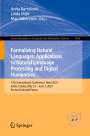 : Formalizing Natural Languages: Applications to Natural Language Processing and Digital Humanities, Buch