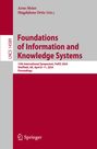 : Foundations of Information and Knowledge Systems, Buch