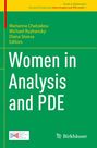 "Buchtitel: 'Women in Analysis and PDE'. Herausgeber: Marianna Chatzakou, Michael Ruzhansky, Diana Stoeva. Grünen Hintergrund."