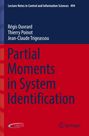 "Partial Moments in System Identification" von Régis Ouvrard, Thierry Poinot, Jean-Claude Trigeassou. Rotes und blaues Design.