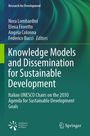 Titel: "Knowledge Models and Dissemination for Sustainable Development". Grüne Farbverläufe mit Logos unten links und rechts.