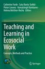 Oben Autoren und "Editors". Titel: "Teaching and Learning in Ecosocial Work: Concepts, Methods and Practice". Unten zwei Logos.