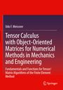 "Tensor Calculus with Object-Oriented Matrices... Mechanics and Engineering" von Udo F. Meissner. Springer-Logo unten rechts.